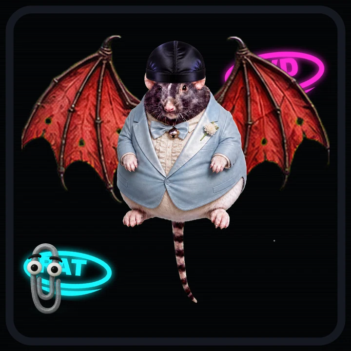 Fat Rat Wif Hat #0460